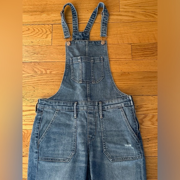 Old Navy Skinny Denim Overalls Size 0 Regular - Picture 2 of 5